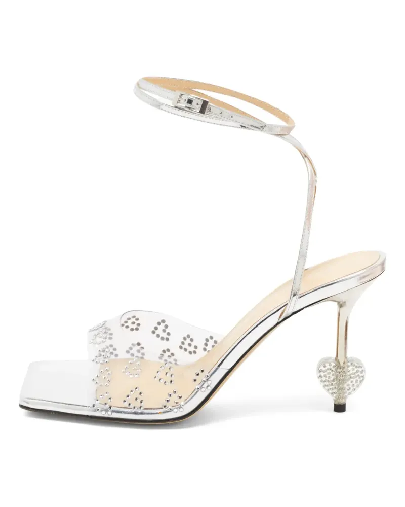 Mach & Mach Sandalen mit Knöchelriemen - Weiß Weiß
