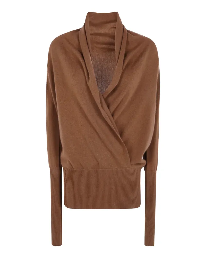 7 for all mankind wrap v-neck sweater - Braun Braun