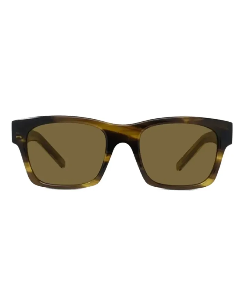 Givenchy tortoiseshell-effect rectangle-frame sunglasses - Braun Braun