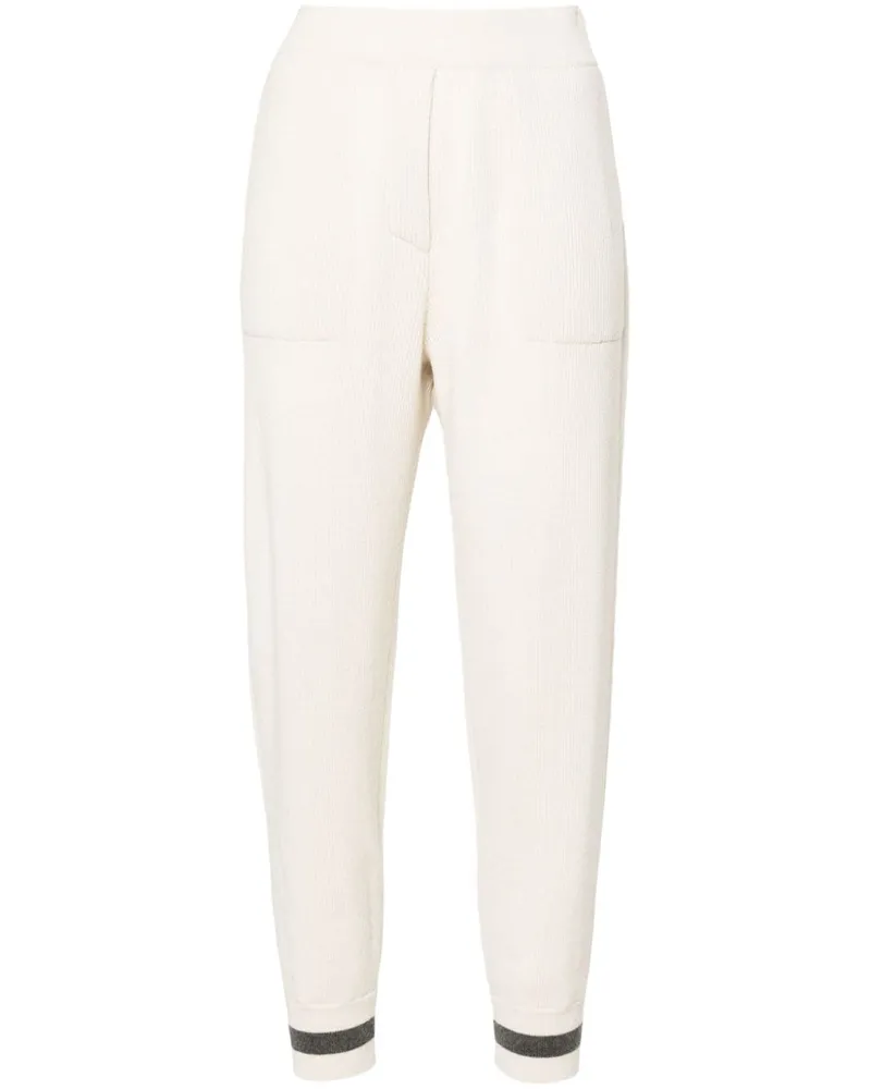 Brunello Cucinelli Gestrickte Tapered-Hose - Nude Nude