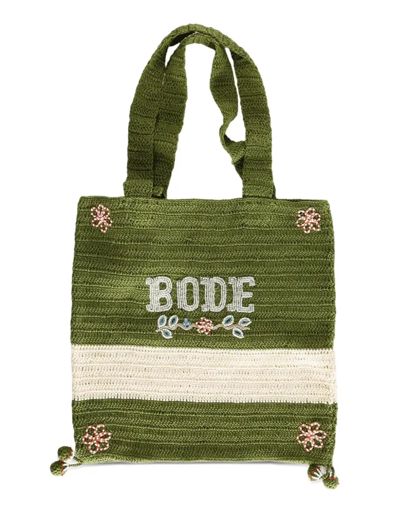 BODE Marsh crochet tote bag - Grün Grün