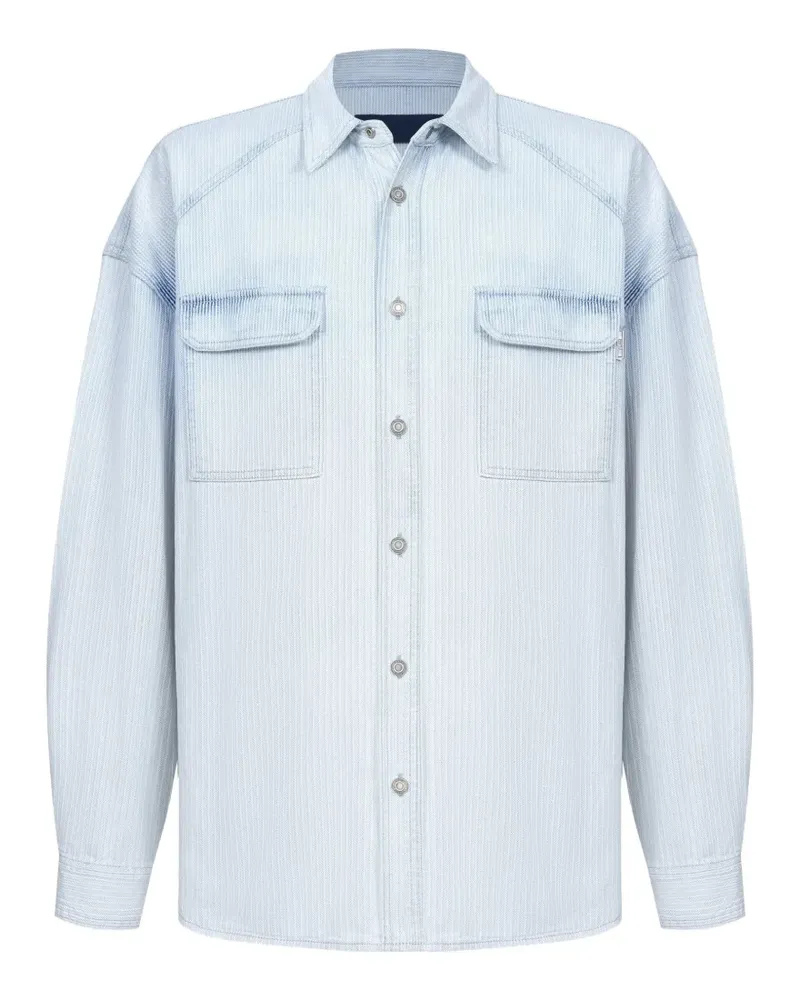 JUUN.J striped drop-shoulder shirt - Blau Blau