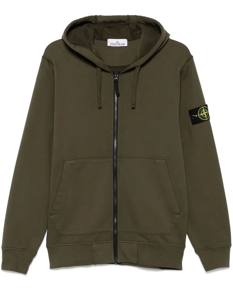 Stone Island Hoodie mit Kompass-Patch - Grün Grün