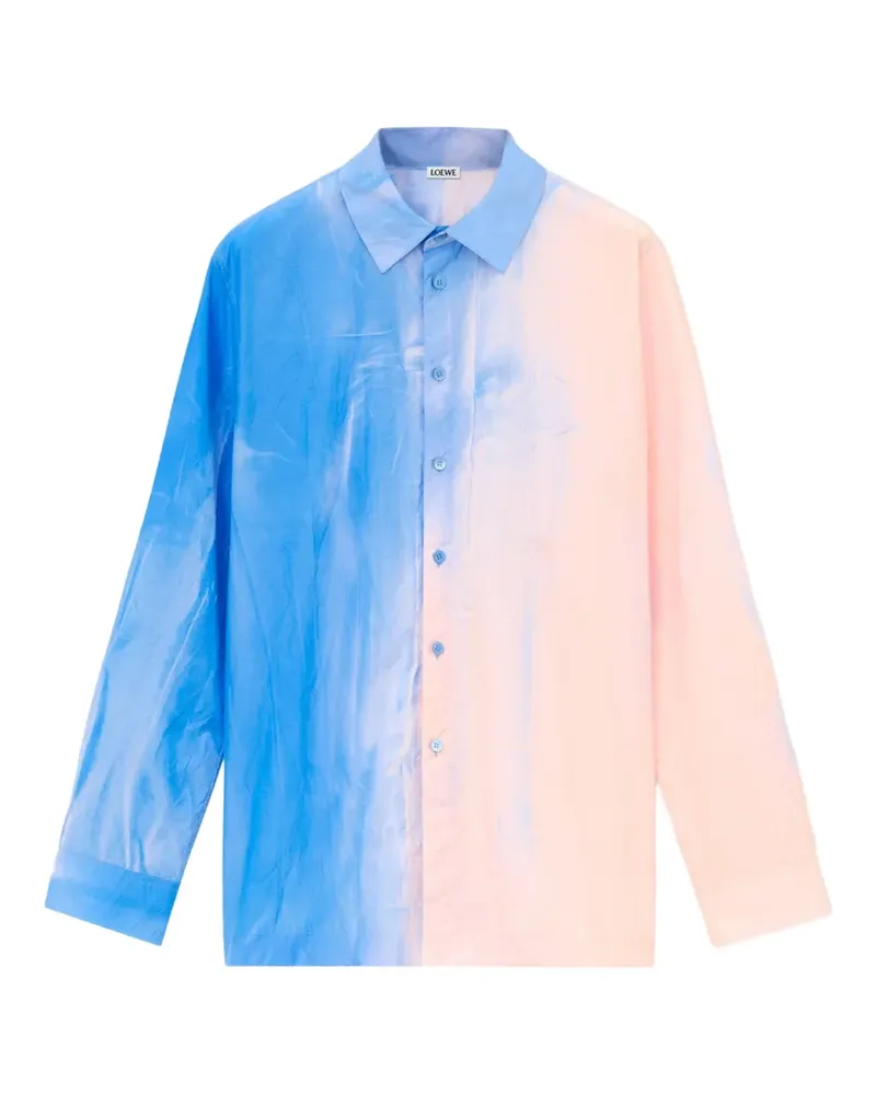 Loewe gradient-effect long-sleeved shirt - Blau Blau