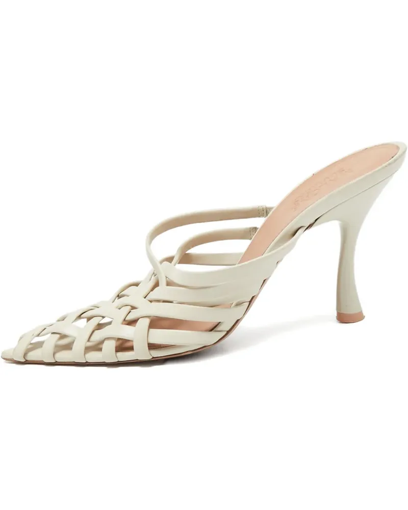 Malone Souliers 2024 Mules mit Webmuster 90mm - Nude Nude