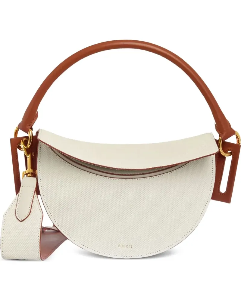 YUZEFI Dip Schultertasche mit Prägung - Nude Nude