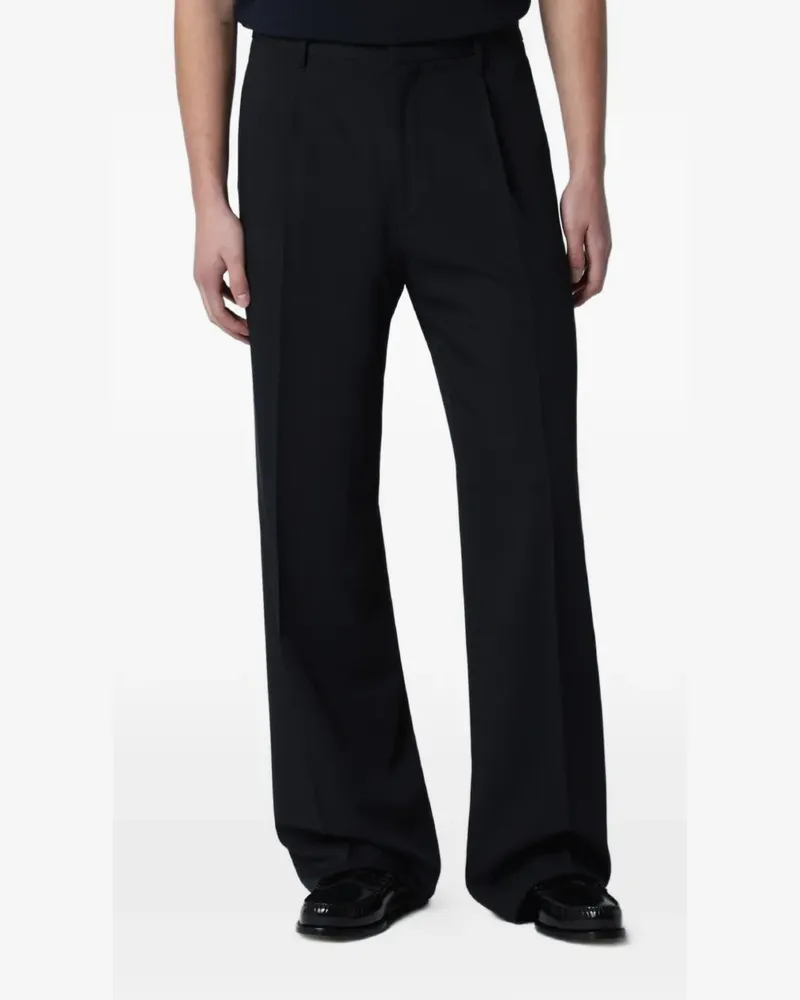 LARDINI Plisseehose mit geradem Schnitt - Blau Blau