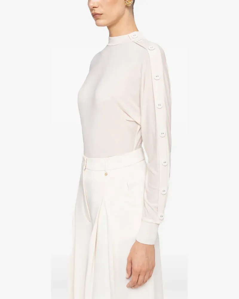 NISSA Tencel™ Oberteil mit Knopfdetail - Nude Nude
