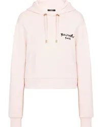 Balmain Hoodie mit Logo-Print Rosa