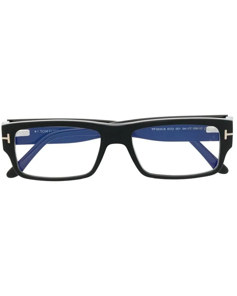 Tom Ford Brille mit eckigem Gestell - Schwarz Schwarz