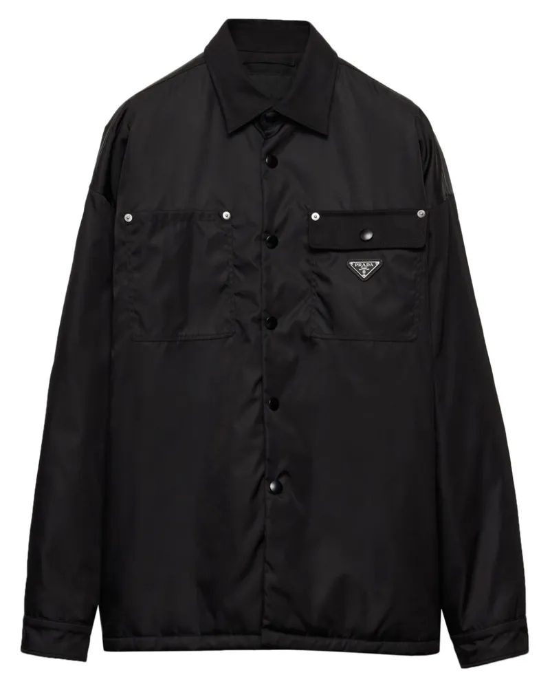 Prada Re-Nylon Hemd - Schwarz Schwarz