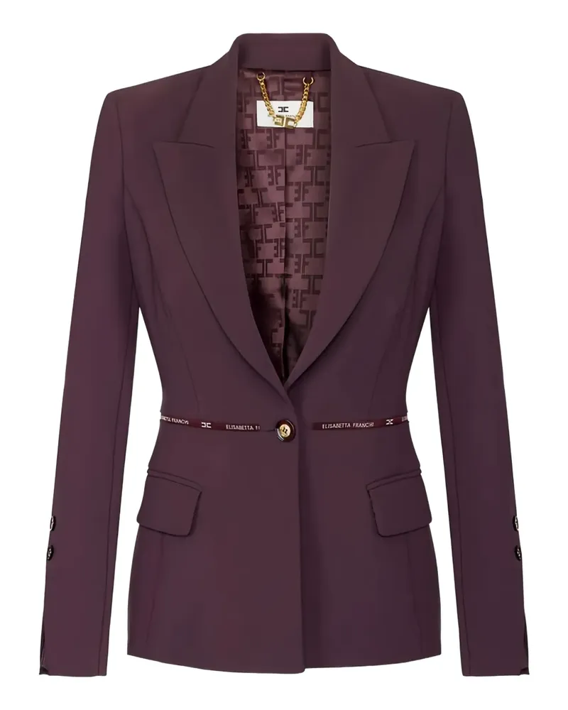 Elisabetta Franchi Kreppjacke mit Logo-Band - Rot Rot