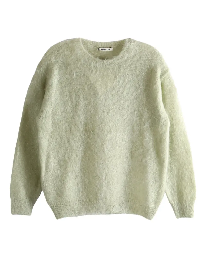 AURALEE Texturierter Strickpullover - Grün Grün