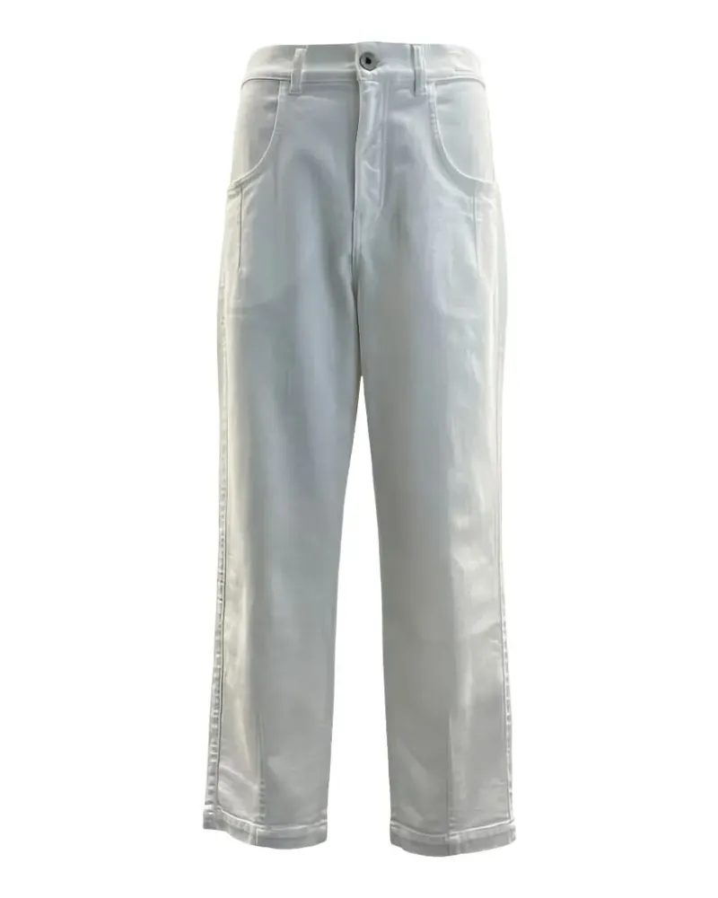 Eleventy patch-pocket straight-leg trousers - Weiß Weiß