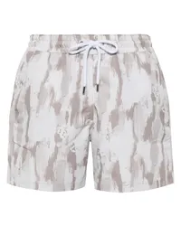 Frescobol Carioca Seascape Badeshorts mit abstraktem Print Nude