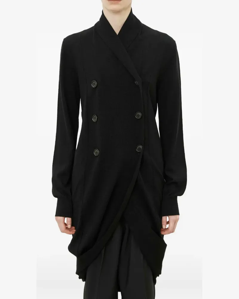 MEIMEIJ draped cardigan - Schwarz Schwarz