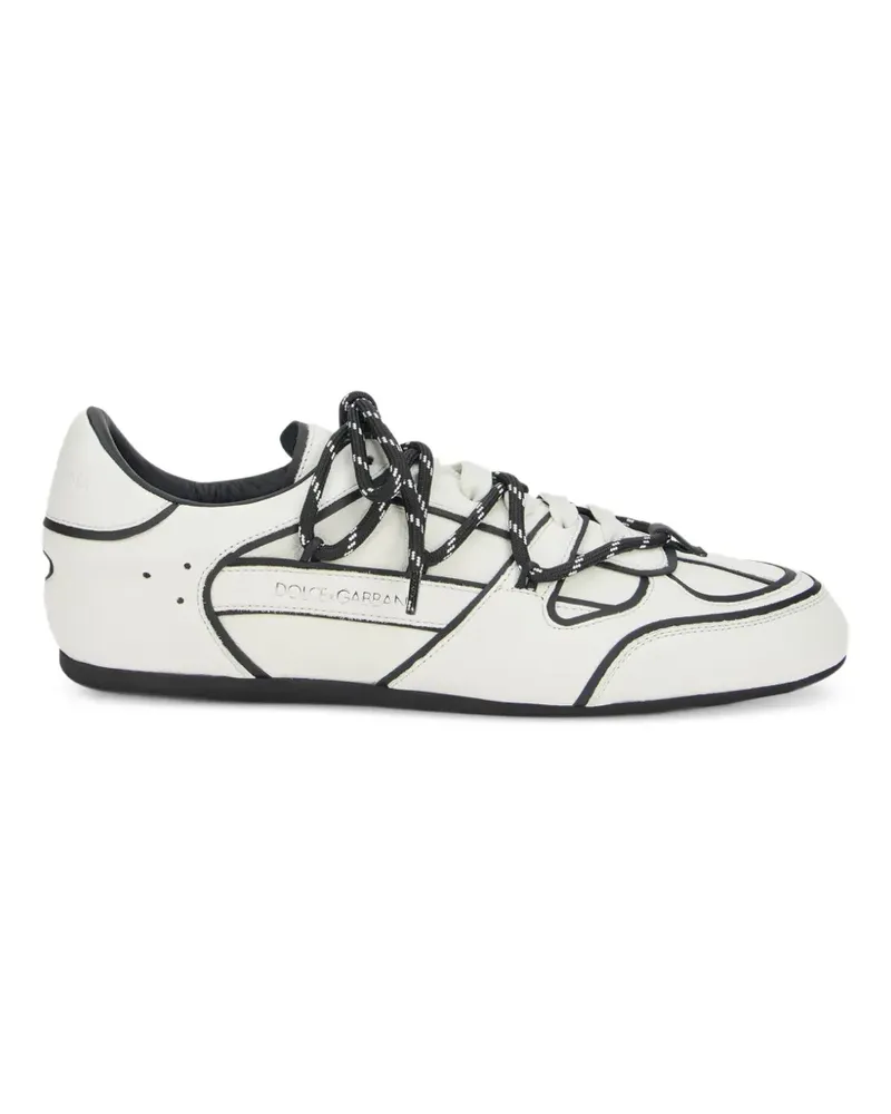Dolce & Gabbana Sneakers mit Kontrastpaspeln - Weiß Weiß