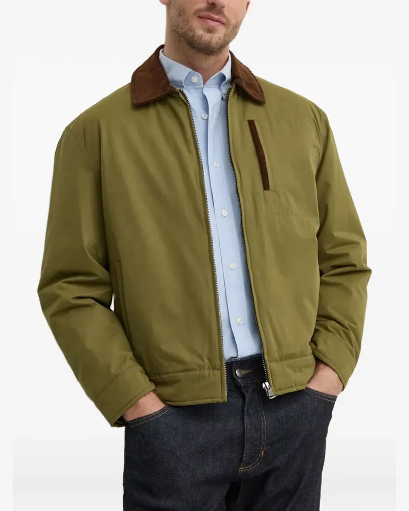 Benetton Jacke mit Cordkragen - Grün Grün
