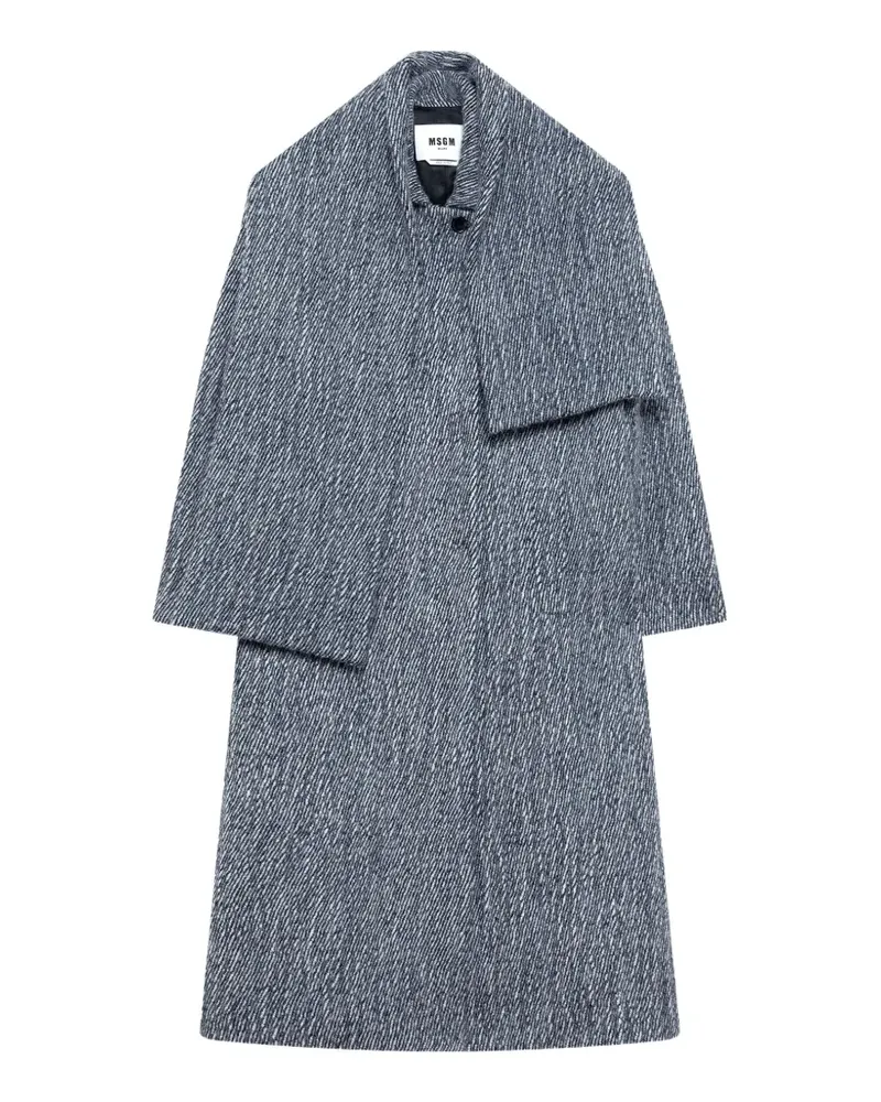 MSGM Mantel mit Schal - Blau Blau