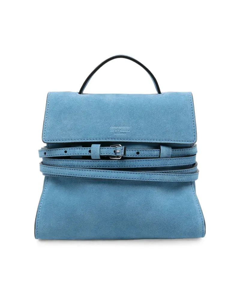 Moschino Tote Bag mit Schnalle - Blau Blau