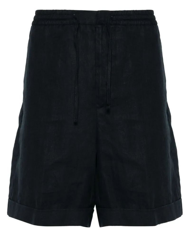 Canali Bermudas aus Leinen Blau