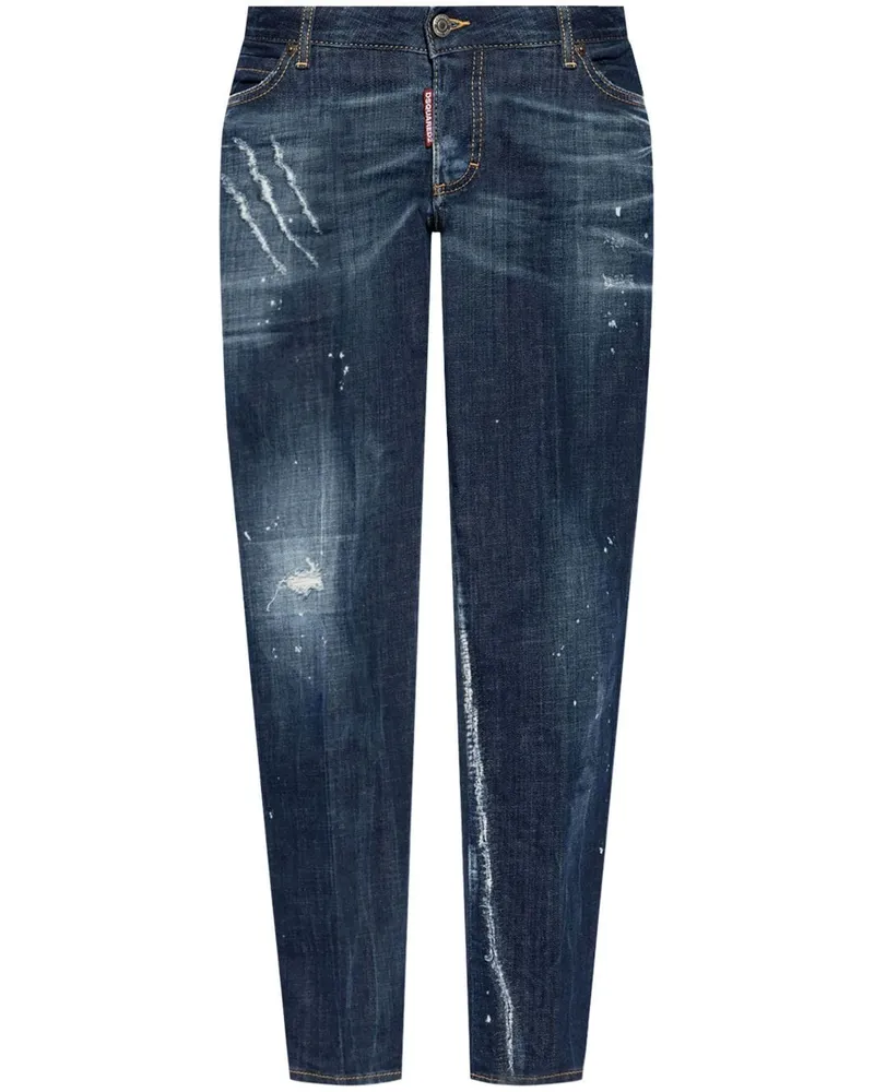 Dsquared2 Jeans mit Logo-Patch - Blau Blau