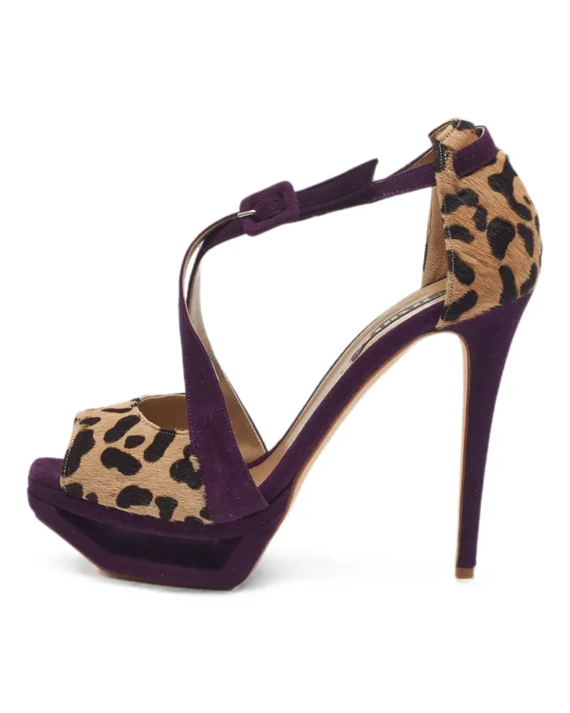 Le Silla Leopard-print platform sandals - Violett Violett