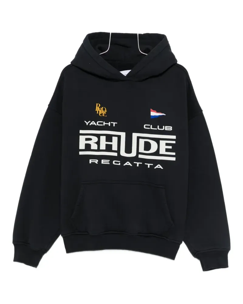 RHUDE kangaroo-pocket hoodie - Schwarz Schwarz