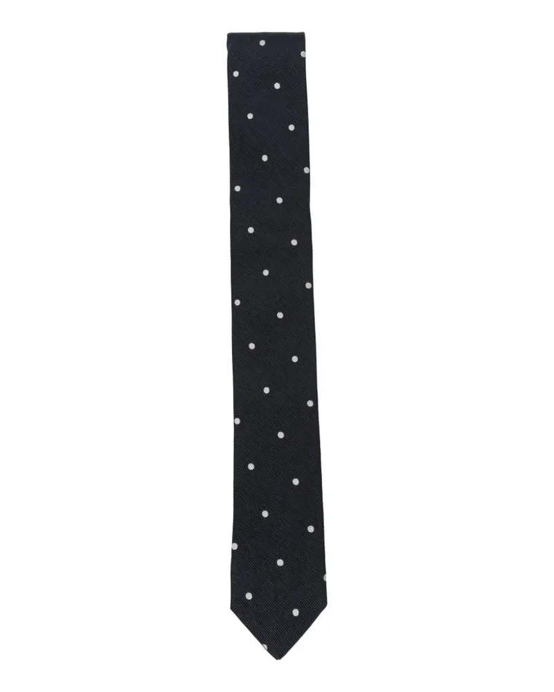 Eleventy Seidenkrawatte mit Polka Dots - Blau Blau