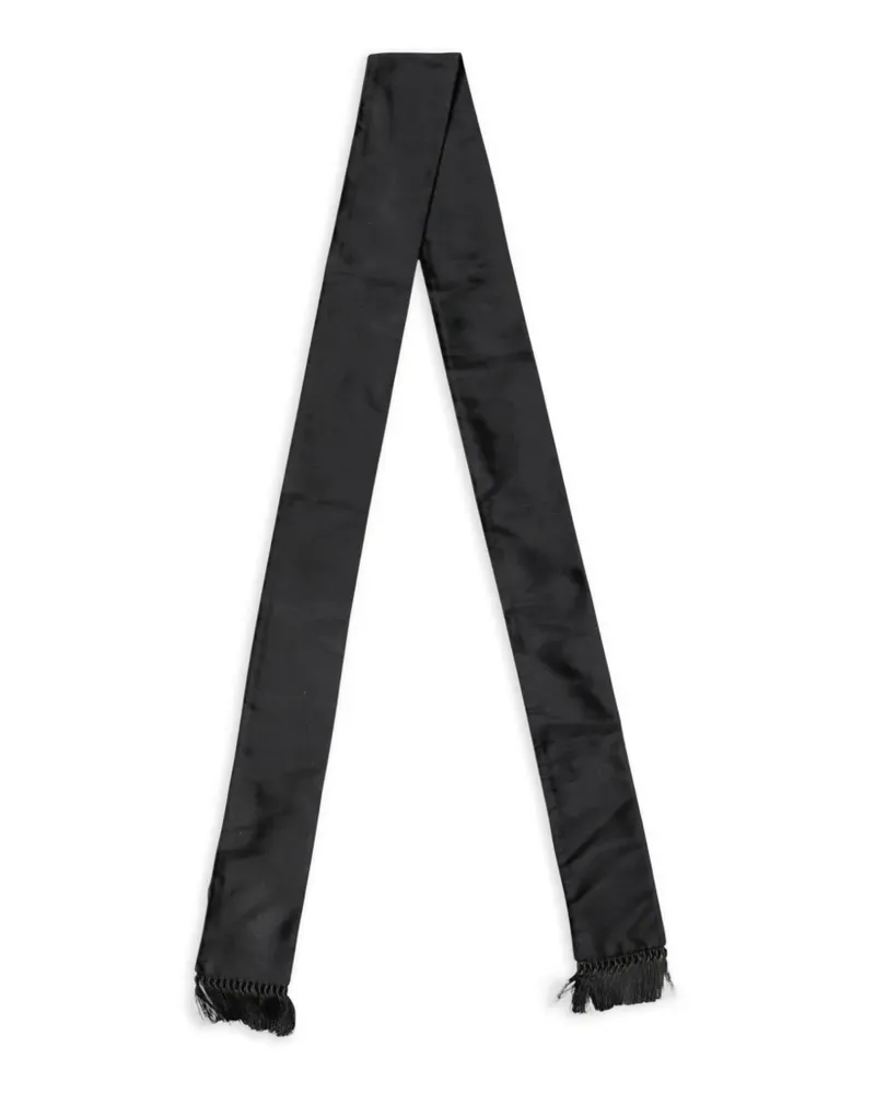 Dolce & Gabbana Seidenschal mit Fransen - Schwarz Schwarz