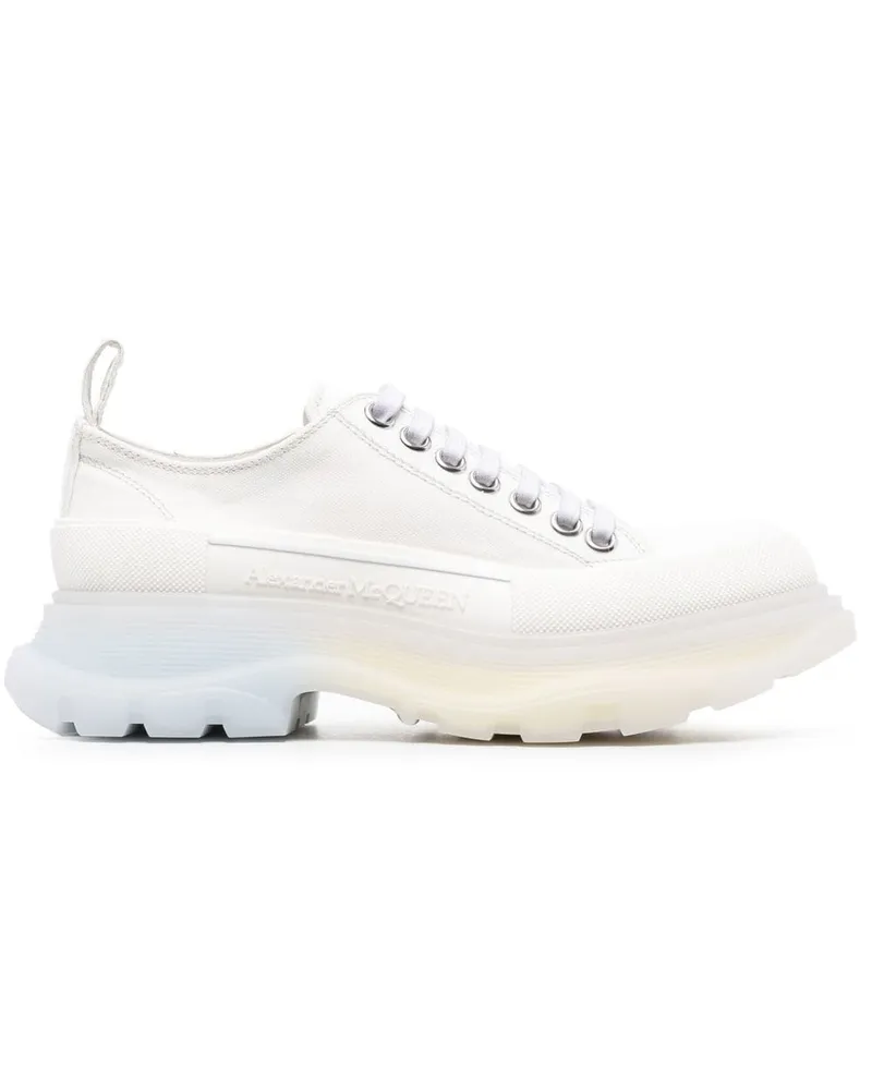 Alexander McQueen Canvas-Schnürschuhe - Weiß Weiß