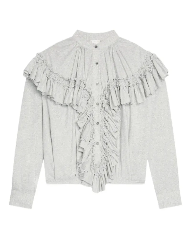 Dries van Noten Hemd mit Rüschen - Grau Grau