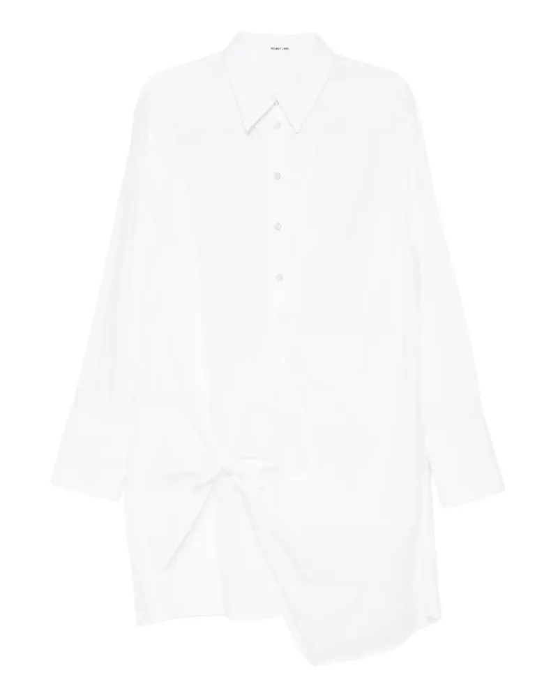 Helmut Lang Asymmetrisches Hemdkleid - Weiß Weiß