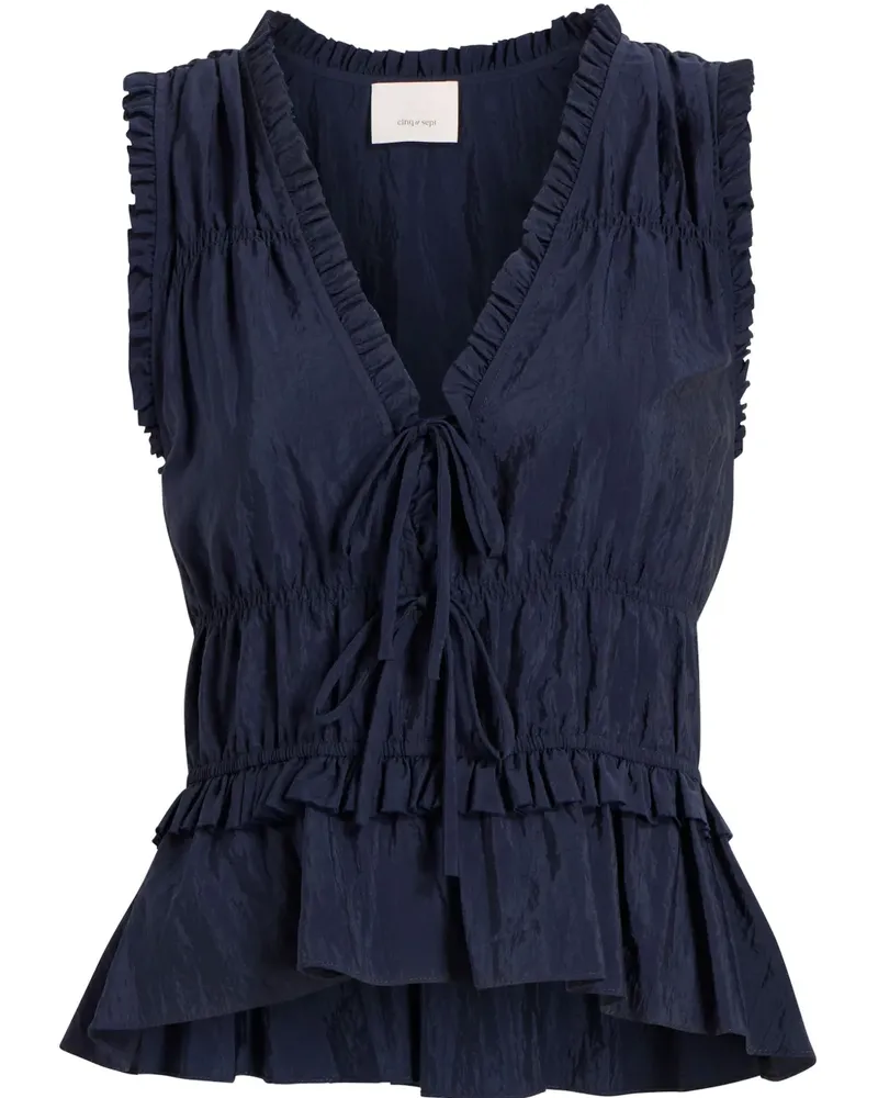 Cinq à Sept Taylum Bluse - Blau Blau