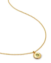 Monica Vinader 18kt Birthstone Goldhalskette aus recyceltem -Vermeil Gold