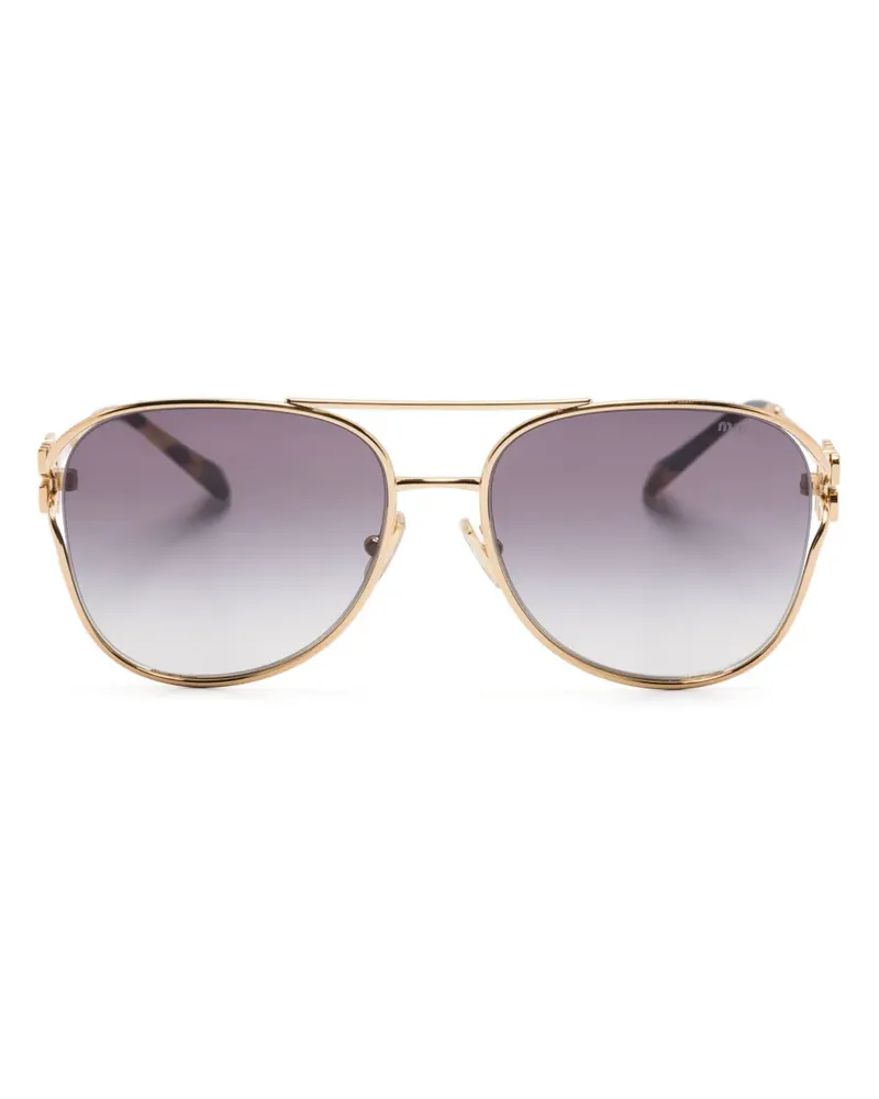 Miu Miu Getönte Pilotenbrille - Gold Gold