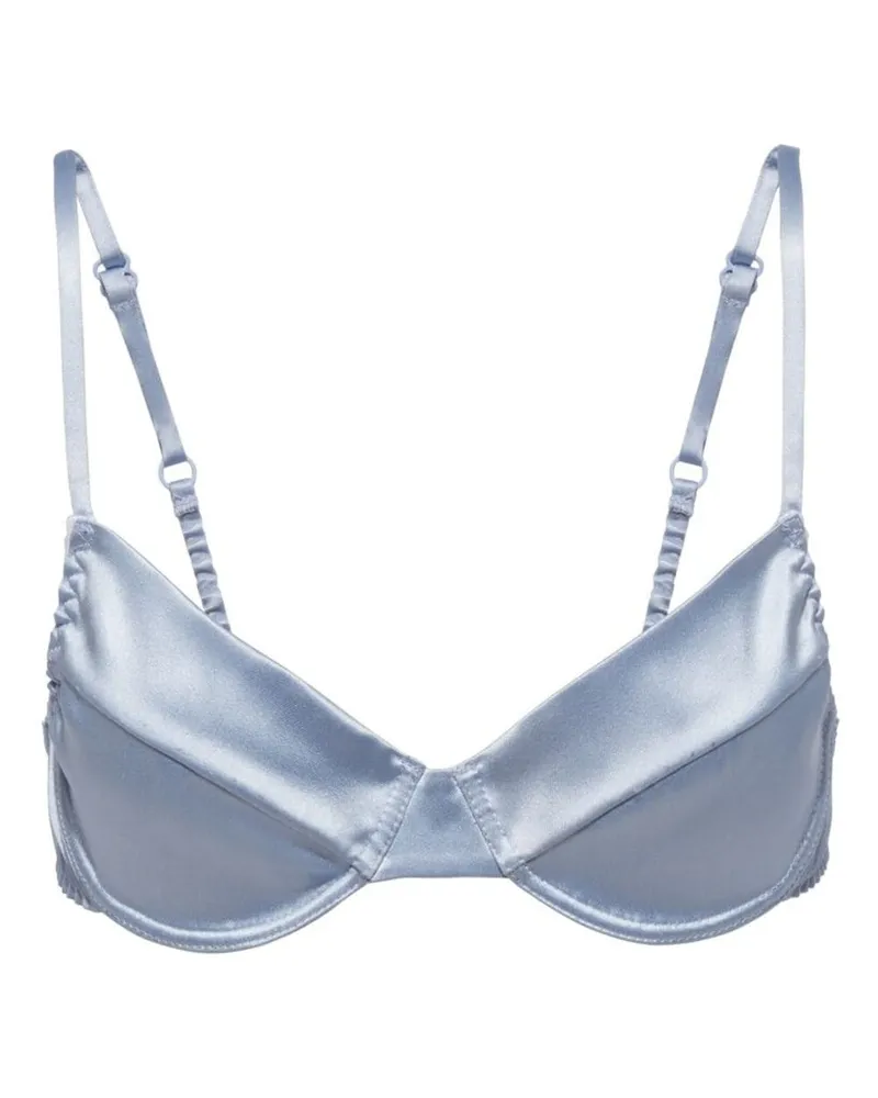 Miu Miu Balconette-BH aus Satin - Grau Grau