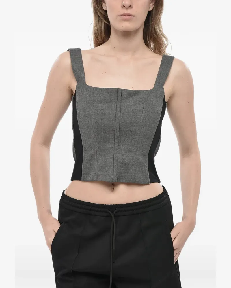 Giuseppe di Morabito square-neck corset top - Grau Grau