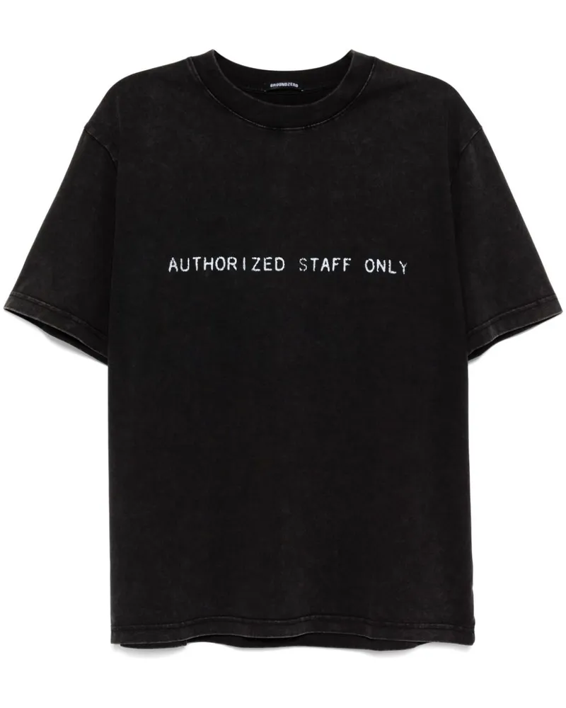 Ground Zero T-Shirt mit grafischem Print - Schwarz Schwarz