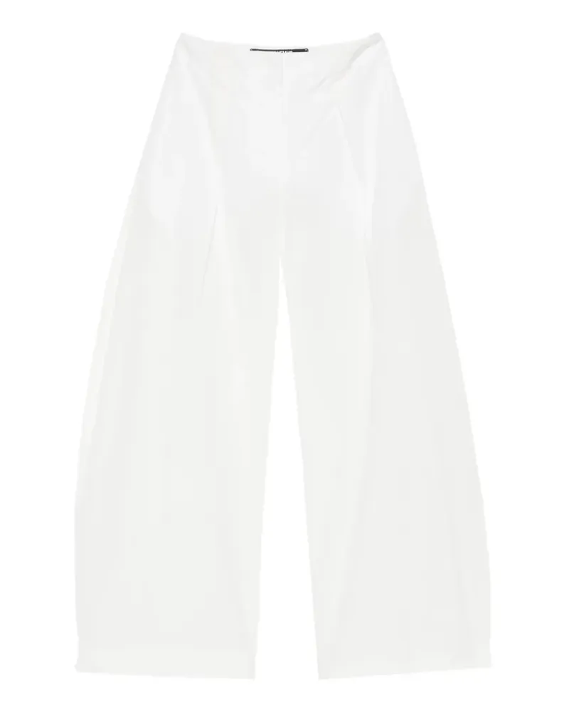 Jacquemus Ovalo Hose mit weitem Bein - Weiß Weiß