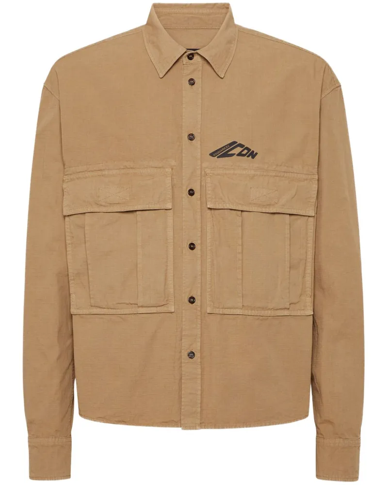 Dsquared2 Hemd mit Icon-Logo - Nude Nude