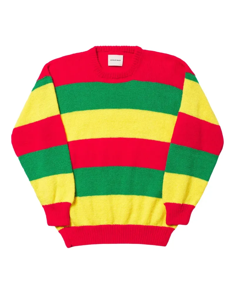 Nicholas Daley Gestreiftes Sweatshirt - Rot Rot