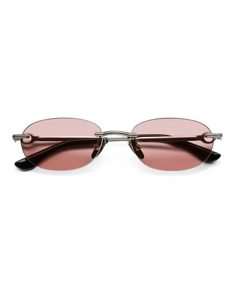 CHIMI Rahmenlose Sonnenbrille mit ovalem Gestell - Silber Silber