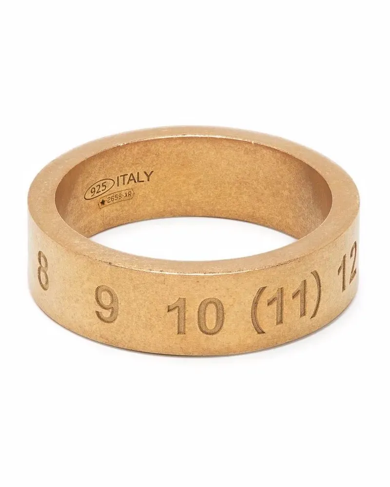 Maison Margiela Ring mit eingravierten Nummern - 950 GOLD 950