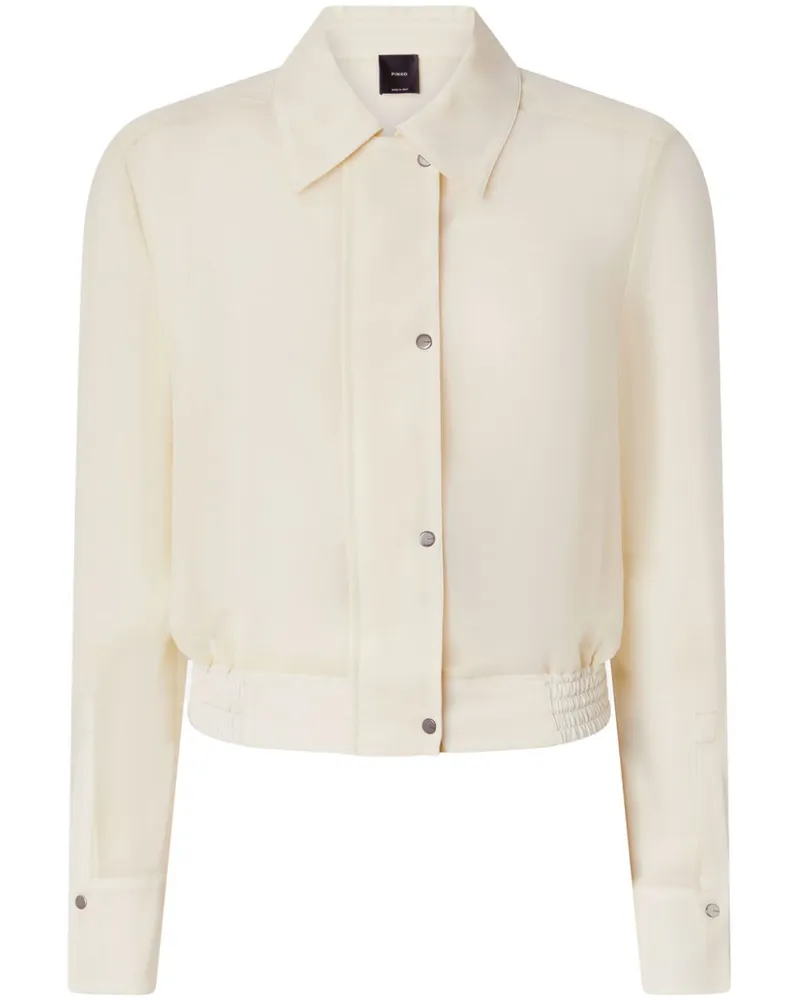 Pinko Hemdjacke im Cropped-Design - Weiß Weiß