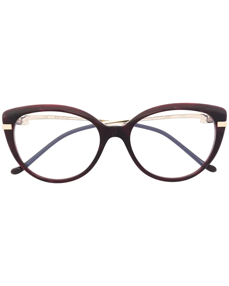 Cartier Panthère Cat-Eye-Brille - Braun Braun