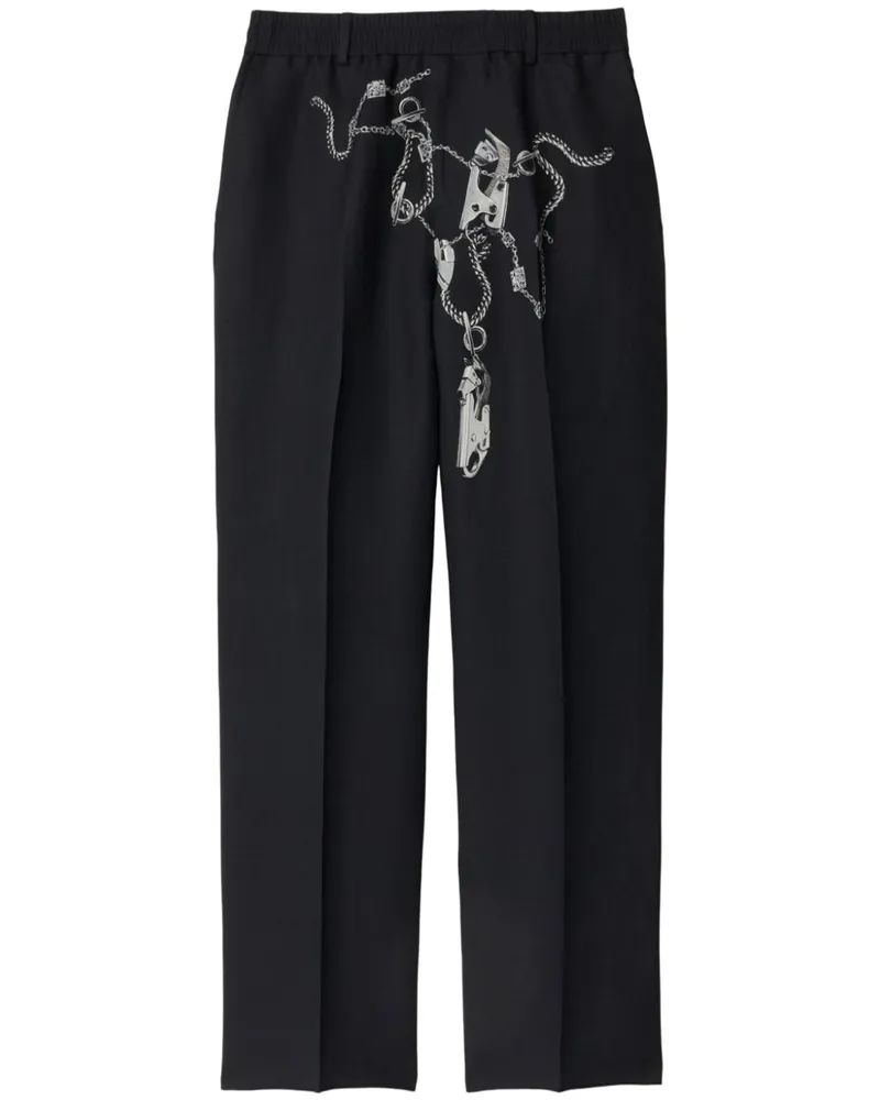 Burberry Gerade Knight Hardware Hose - Schwarz Schwarz