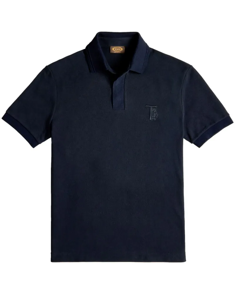 TOD'S Poloshirt mit Logo-Stickerei - Blau Blau