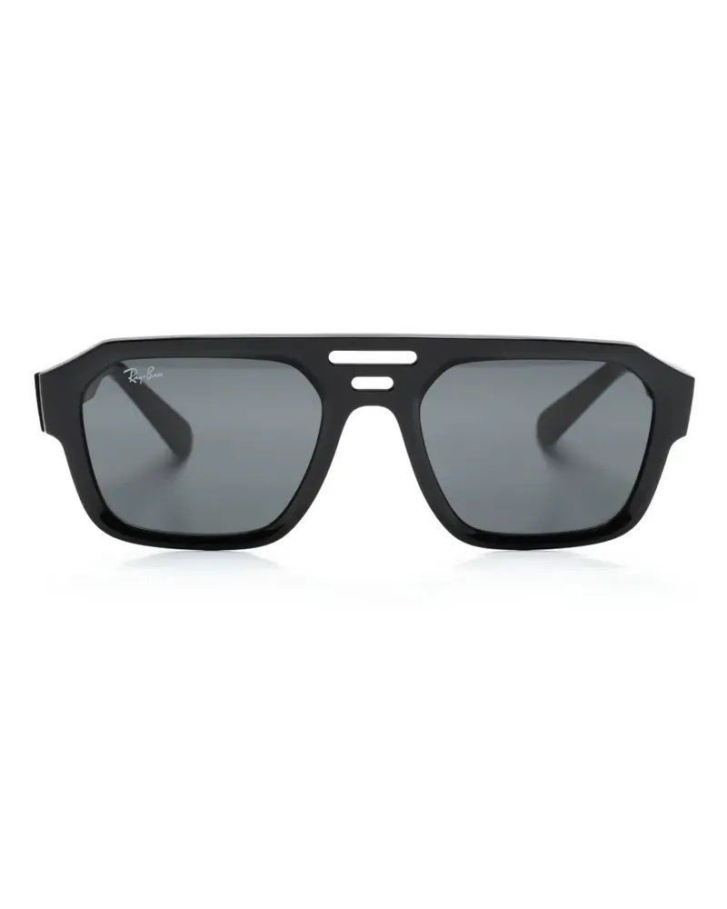 Ray Ban Corrigan Sonnenbrille mit eckigem Gestell - Schwarz Schwarz