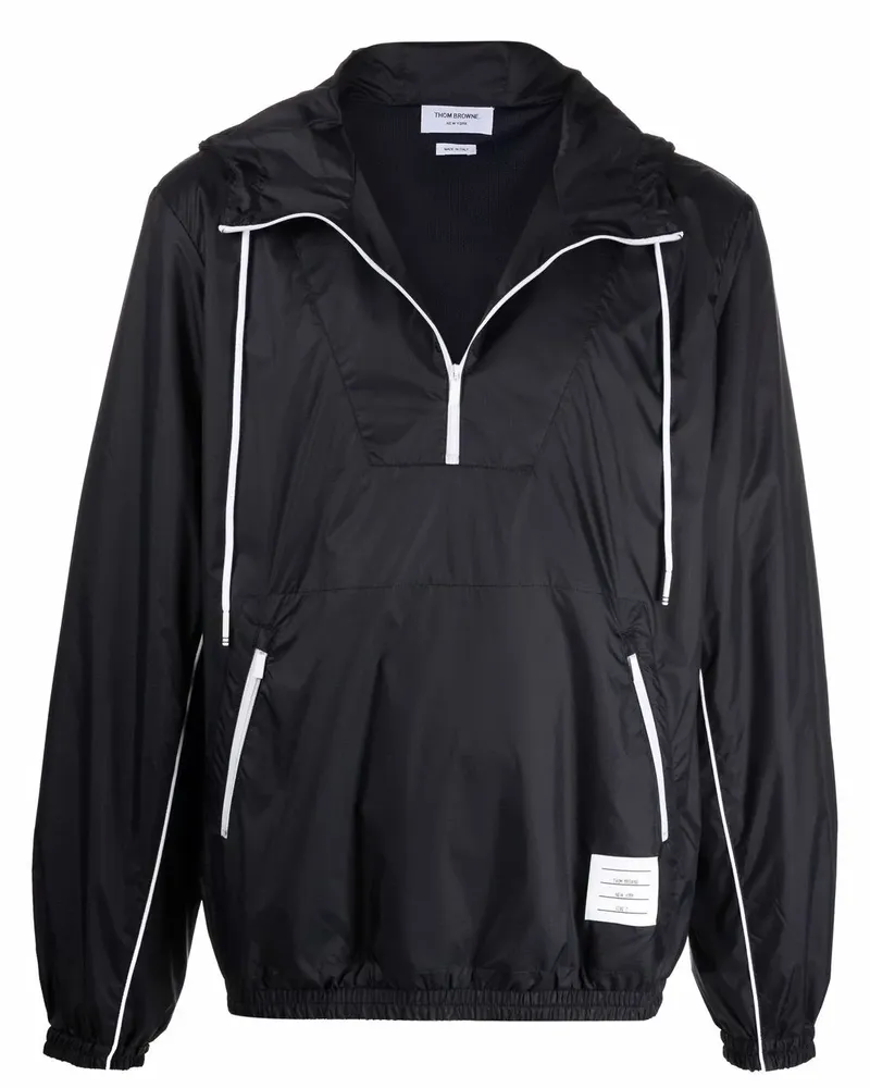 Thom Browne Kapuzenjacke mit Logo-Patch - Blau Blau